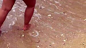 is that sexy asian wife nude on the beach with big tits