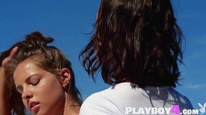 Babe Julia Zu and teen marine lecourt posed naked showing perfect small tits