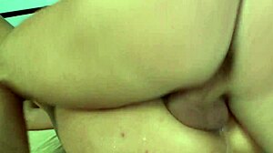 The busty milf is getting anal from her horny step son in this hot scene.