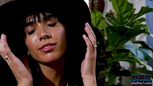 two hot latina milf models calypso muse and erika de leija tease with sensual striptease