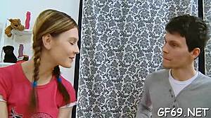 innocent honey gets her pussy pounded sore by two hunks