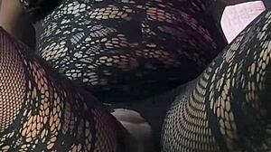 Can you believe this ebony squirter has multiple orgasms with the sex machine?