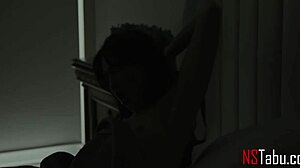 Pretty hotwife warms bed with pussy while husband stays away