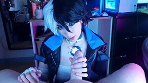pervy roommate craved luna snow cosplay, so i took control in domination trailer