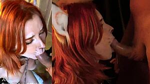 Cute Fox Sucks Big Dick Cum On Face