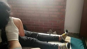 jovencita cachonda masturbates and sucks my cock