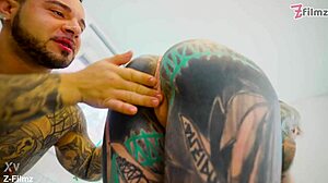 I got my tattooed ass stretched and atm'd, ending with a gaping finish, oh man.