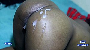 Ebony Ginna unleashes intense cumshots and creampies in spooning missionary doggystyle compilation