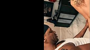 Busty blonde wife takes three BBC creampies