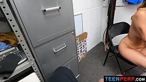 officer rusty nails says 'let's interrogate you properly' to the hot babe