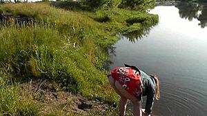 beautiful sweet cute brunette girl outside in nature without panties in short dress wild beach ass hairy pussy doggystyle short skirt teen 18+ager teen 18+ virgin student no panties in public