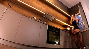 Hot tight shaved pussy college girl tries fashion haul turns porn casting