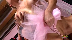 Dressed-up hotties arrive at party for group sex