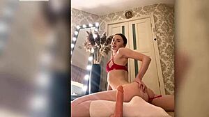 Red Hair Sucks a Huge Cock and Enjoys It