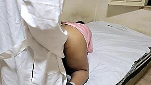 Gynecologist doctor examines student and fucks her.