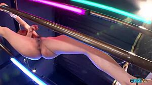 A softcore striptease dance in the sensual club room steals your mind