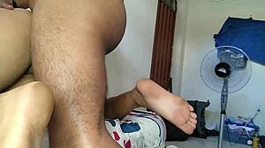 teasing my cuckold while sucking big black cock that fucked me rough