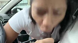 sloppy blowjob before meeting friends amateur couple