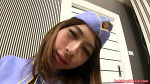 i love playing with crystal the ladyboy stewardess and her anal beads