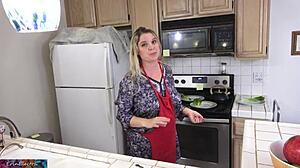 milking stepson in kitchen before date 😋