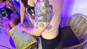 rough creampie for the borrowed hotwife, my cuckquean girlfriend came watching