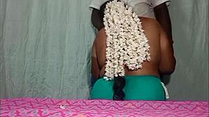 Hot indian tamil housewife gets fucked in the dorm with roommate watching