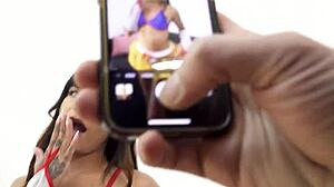 German scout - petite 18+ latina michy perez talks big dick anal at pick up casting