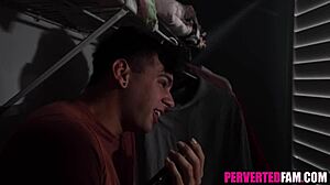 Stepmom helping horny stepson with big cock 😏