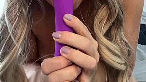 purple lingerie that perfectly matches my vibrator for a complete set