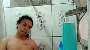 Hot Latina Shows Wet Pussy In Bath