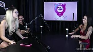 compilados da luciana picchi no bora cast com bruna carlos e matheus caetano parte 1 watch on sheer red 😊