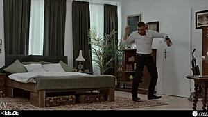 Time traveler face fucks natural black girl in interracial freeze sex 😏