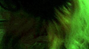 Sexy hot blonde beauty shares steamy smoke moment with partner