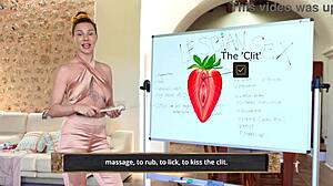 lesbian sex tutorial with scissoring and teacher-student vibes. so hot!