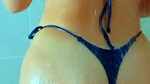 SHOWER TIME WITH BEAUTIFUL TANNED LATINA!!