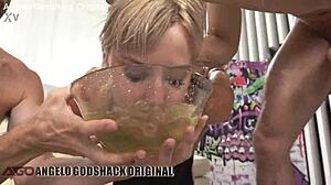 Vicky Sol endures a very rough gangbang with intense anal fisting