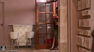 Samantha And Rebeka Engage In Awesome Double Penetration Threesome With Rough Fucking