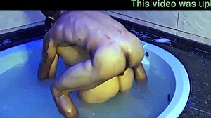 Amateur interracial encounter with big ass