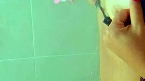 SHOWER TIME WITH BEAUTIFUL TANNED LATINA!!