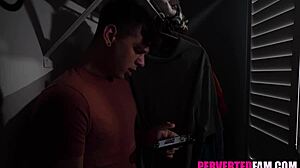 Stepmom helping horny stepson with big cock 😏