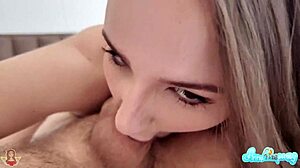 Young Brunette Hides Big Ass and Tasty Pussy Under White Skirt