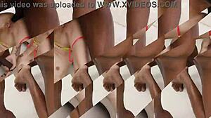 Piss drinking slut Madison Quinn gets assfucked in hot threesome with two BBCs, gaping wide.