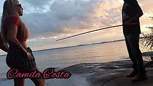 giving a complete blowjob to an unknown fisherman in the red light district