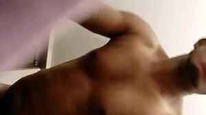 Bbw masturbates horny pussy in doggy position with cock