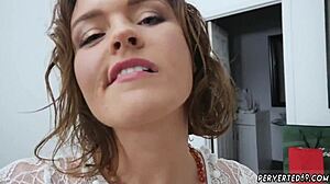 Hot blonde milf Krissy Lynn sucks cock in the sinful stepmother 😈