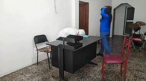 The Doctor Has Sensual Sex with His Secretary in the Office, Riding Him on the Desk at Work