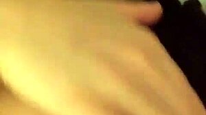 Blonde amateur masturbates shaved pussy to solo orgasm with vibrator