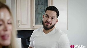 Gorgeous Blonde MILF Tastes Christmas Cookie