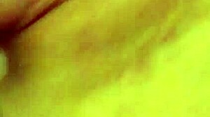 Blonde amateur masturbates shaved pussy to solo orgasm with vibrator