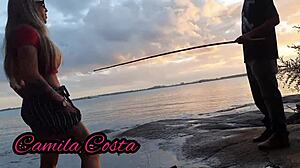 giving a complete blowjob to an unknown fisherman in the red light district